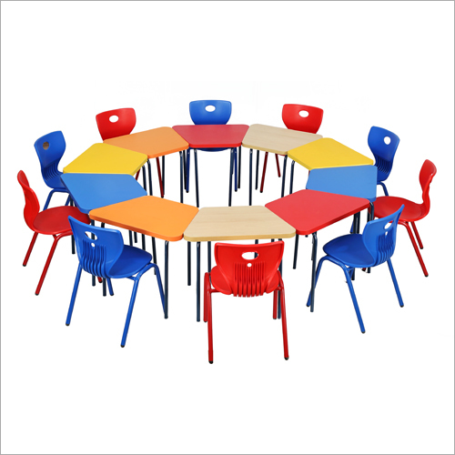 Trapezium Table With Chair