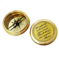 Brass Pocket Flat Compass - Color: Any