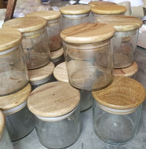 Glass Jars with wooden lid