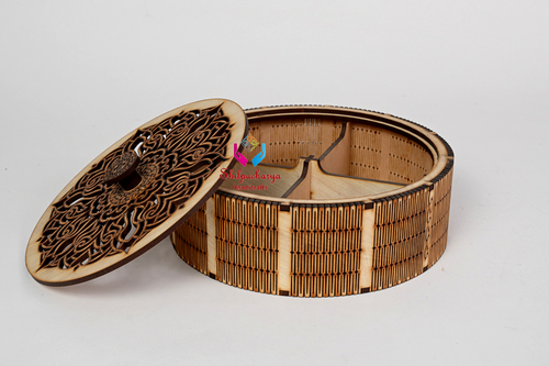 Wooden Dry Fruit Box By SHILPACHARYA HANDICRAFTS