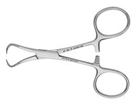 Towel Clamp - Stainless Steel, 6 Inches Length, 1 Inch Jaw Width, Polished Finish, Ring Handle For Surgical Applications
