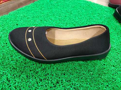 Fabric Black Belly Shoes