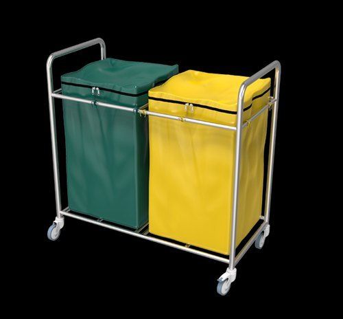 1064-B Double Bag Soiled Linen Trolley