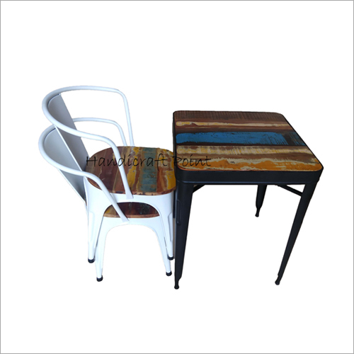 Industrial Cafe Chair With Table