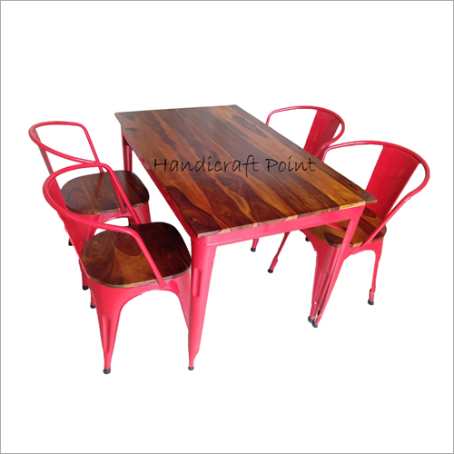 Metal And Solid Wood Cafe Furniuture