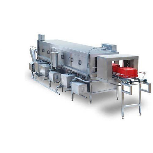 Crate Washer - Stainless Steel, 500 kg Weight | Semi-Automatic, Good Quality, High Efficiency, Low Energy Consumption