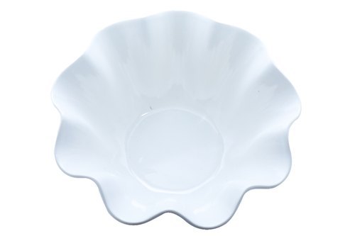 White Plastic Flower Donga 10 Inches