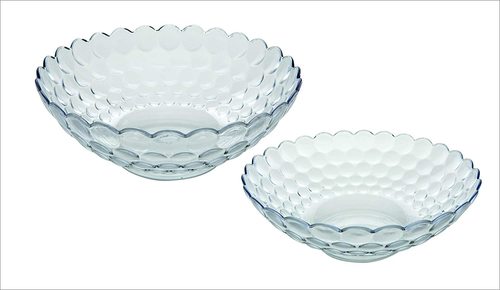 SWIFT INTERNATIONAL Square Designer Polycarbonate Unbreakable Large Size Bowl(1200 Ml) (1, Transparent)
