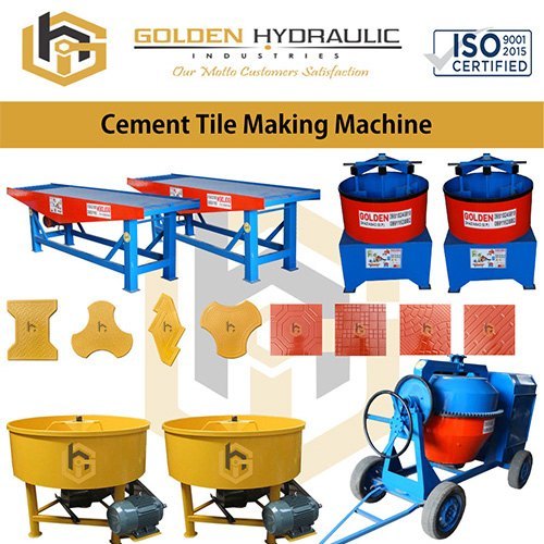 Cement Tile Making Machine By GOLDEN HYDRAULIC INDUSTRIES
