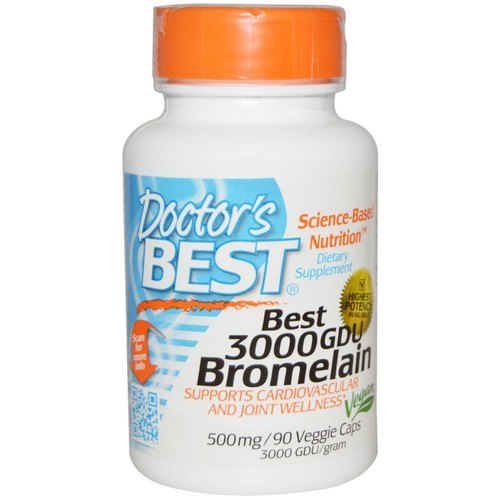 Doctors Best 3000 Gdu Bromelain 500 Mg 90 Veggie Caps Efficacy: Promote Healthy & Growth