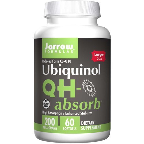 Jarrow Formulas Ubiquinol QH-Absorb - 200 Mg, 60 Softgels | Enhanced Stability Formula for Promoting Healthy Growth & Optimal Co-Q10 Levels