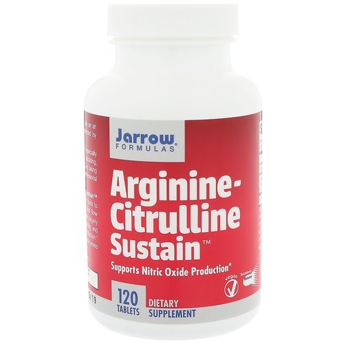 Jarrow Formulas Arginine-Citrulline Sustain 120 Tablets Efficacy: Promote Healthy & Growth