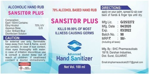 Sansitor Plus Hand Sanitizer Gel