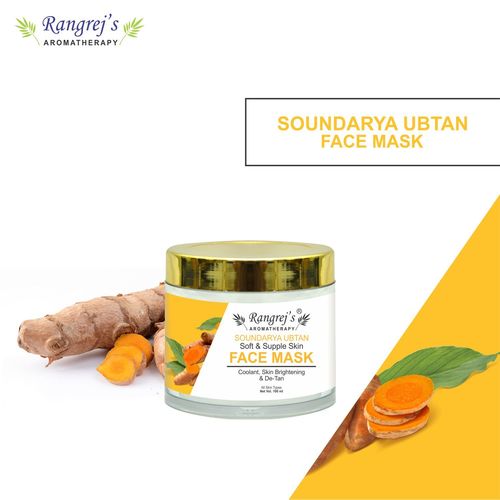 Rangrej's Aromatherapy Soundarya Ubtan Face Mask for Glowing & Brightening Skin Natural Skin Care Product for Men and Women (100ml)