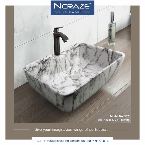 Decorative White Table Top Basin