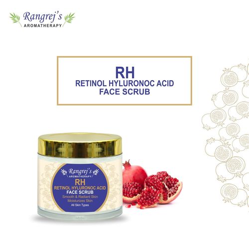 Rangrej's Aromatherapy Retional Hyaluronic Acid Face Scrub for Radiant Glowing Skin For All Skin Type and for Men & Women (100ml)