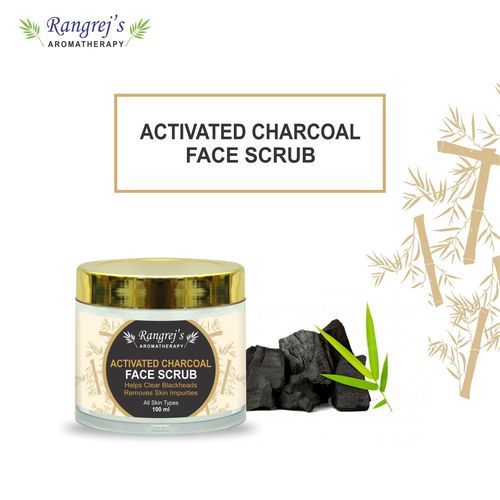 Rangrej's Aromatherapy Activate Charcoal Face Scrub for Radiant Glowing Skin For All Skin Type and for Men & Women (100ml)