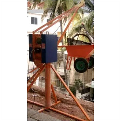 Orange Construction Mini Lift Machine