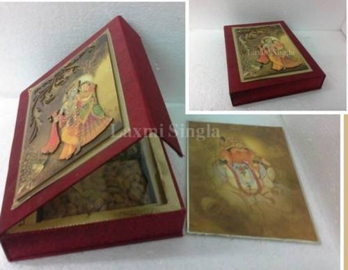 Indian Wedding Cards Gift Boxes Musical Song Module Achyutam Ke Shavam Krishna Damodaram