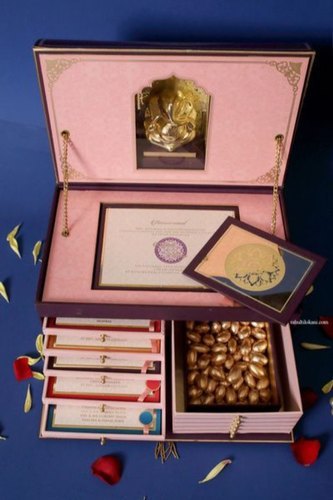 Indian Wedding Cards Sahi Chithi Gift Boxes Musical Song Module Family Di Member Bana