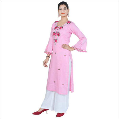 Ladies Cotton Kurti With Palazzo