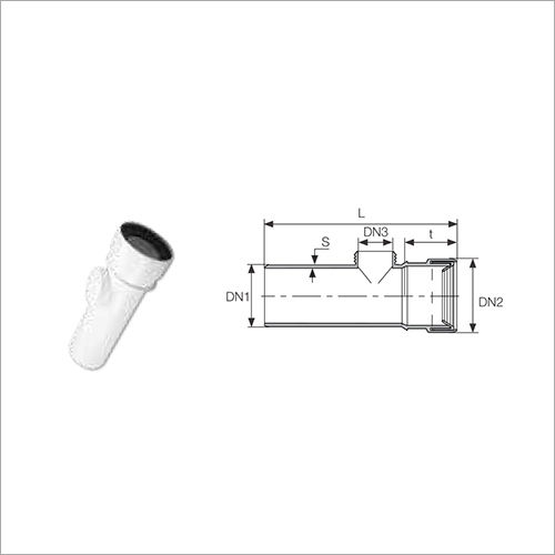 Straight WC Connector With Inspection