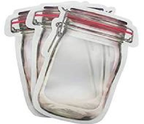 Jar Shaped Pouch With Zipper