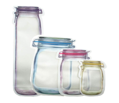 Jar Shaped Pouch With Zipper