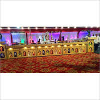 Golden Wedding Food Catering Table