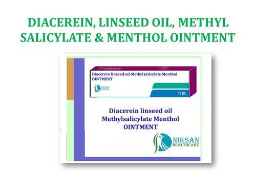 Diacerein, Linseed Oil, Methyl Salicylate & Menthol Ointment Cas No: 13739-02-1