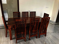 Solid Wood Dining Set with Bench