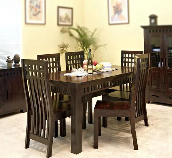 Solid Wood Dining Set with Bench
