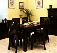 Solid Wood Dining Set with Bench