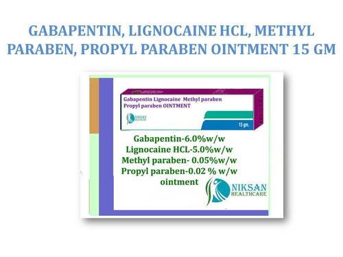 Gabapentin, Lignocaine Hcl, Methyl Paraben, Propyl Paraben Ointment 15 Gm Application: Topical