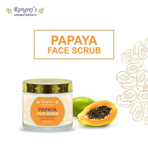 Rangrej's Aromatherapy Papaya Face Scrub For Radiant Glowing Skin For All Skin Type And For Men & Women (100ml)