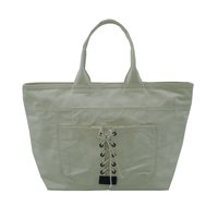 20 Oz Natural Canvas Tote Bag With Zip Closure & Outside Pocket