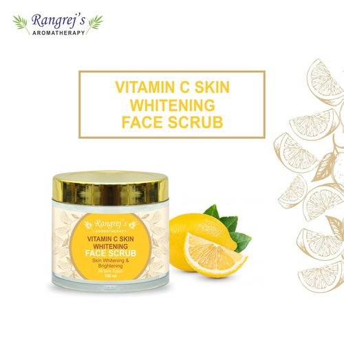 Rangrej's Aromatherapy Vitamin C Skin Whitening Face Scrub for Radiant Glowing Skin For All Skin Type and for Men & Women (100ml)