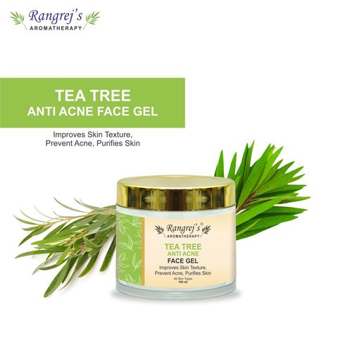Rangrej's Aromatherapy Tea Tree Anti Acne Face Gel Health and Beauty Care Products For Skin Lighten/Brighten/Glowing/Moisturizing Skin 100ml