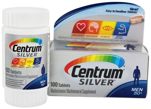 Centrum Silver Men 50+ - 250 Tablets | Complete A to Zinc Multivitamin with Heart and Eye Health Support, Promotes Healthy Growth
