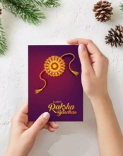 Happy Raksha Bandhan Musical Singing Voice Greeting Card Musical Recordable Customized For Brother