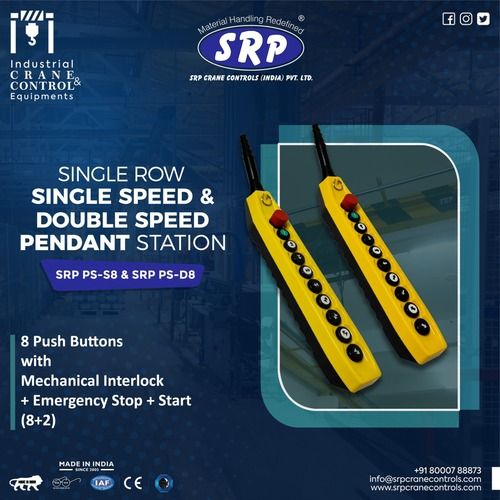 8 Push Button Pendant Station Single Speed Srp Ps-s8