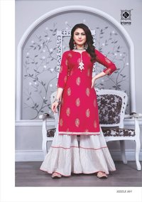 Fancy  Kurti With Shrara