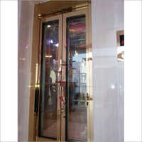 Glass Door With Rose Gold Finish Cabin