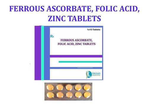Ferrous Ascorbate, Folic Acid, Zinc Tablets General Medicines