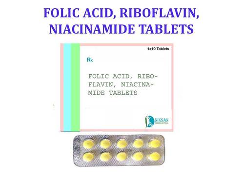 Folic Acid, Riboflavin, Niacinamide Tablets General Medicines