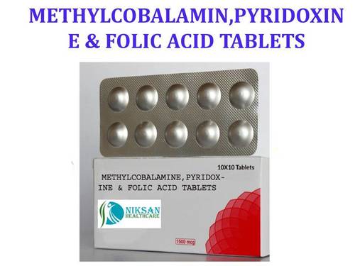 Methylcobalamin, Pyridoxine & Folic Acid Tablets General Medicines