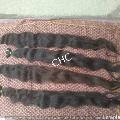 Long Wavy Indian Human Hair Extensions With Temple Human Hair