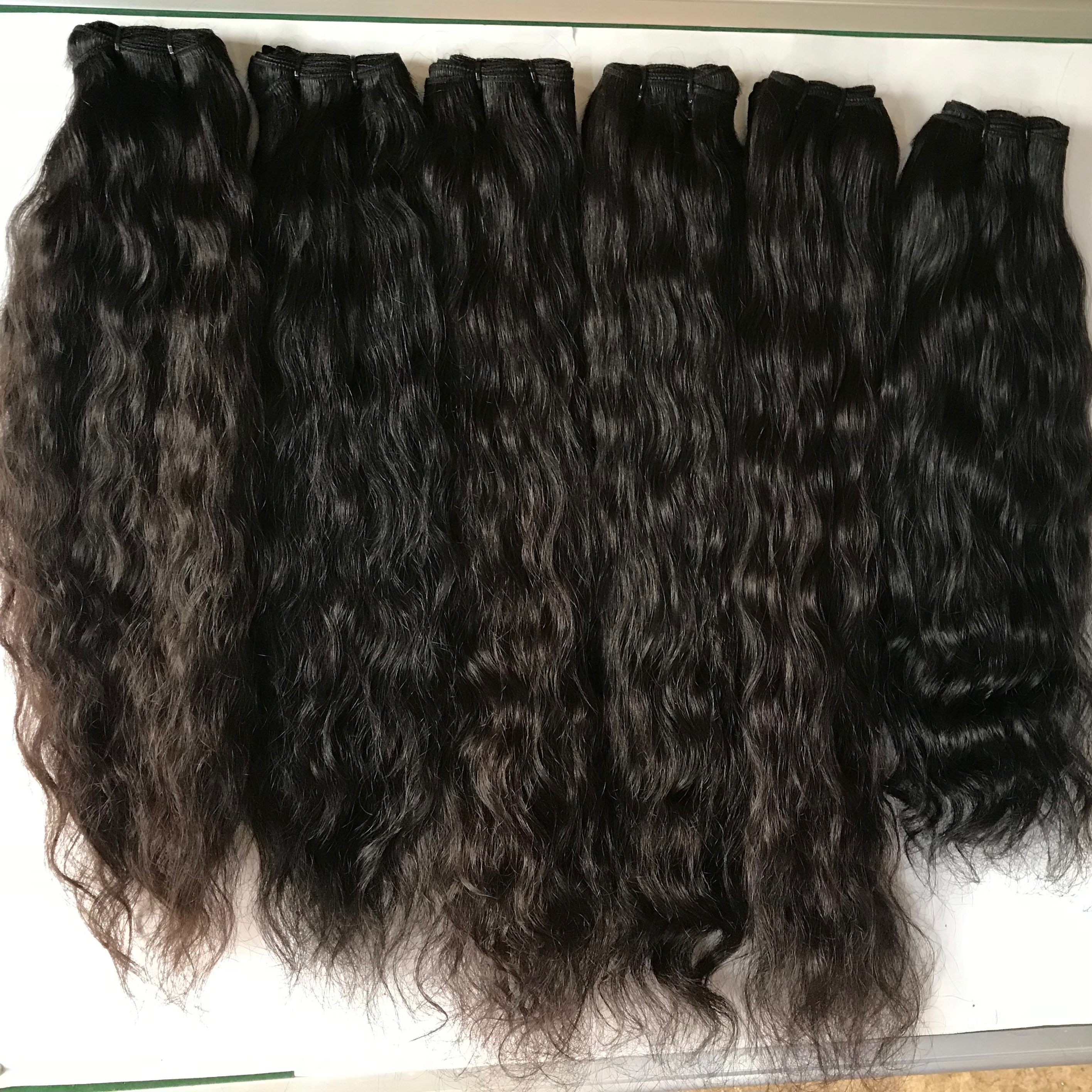 Long Wavy Indian Human Hair Extensions With Temple Human Hair  Manufacturer,Exporter,Supplier