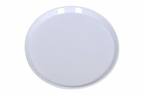 Swift International Round Unbreakable Serving Plastic Tray for Kitchen(Size 16 X 12 Inches) White