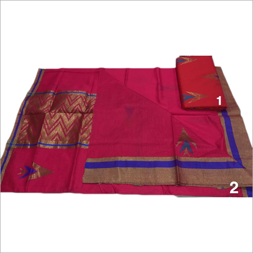 Available In Different Color Ladies Fancy Chanderi Silk Work Saree